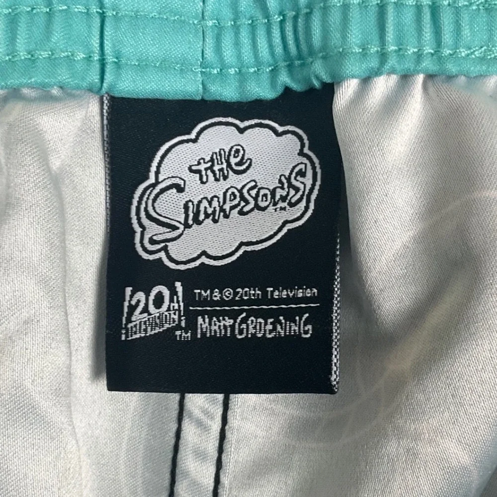 Neff The Simpsons Kwik-E-Mart Bart Simpson Swim Trunks Mens Small Black Teal NEW